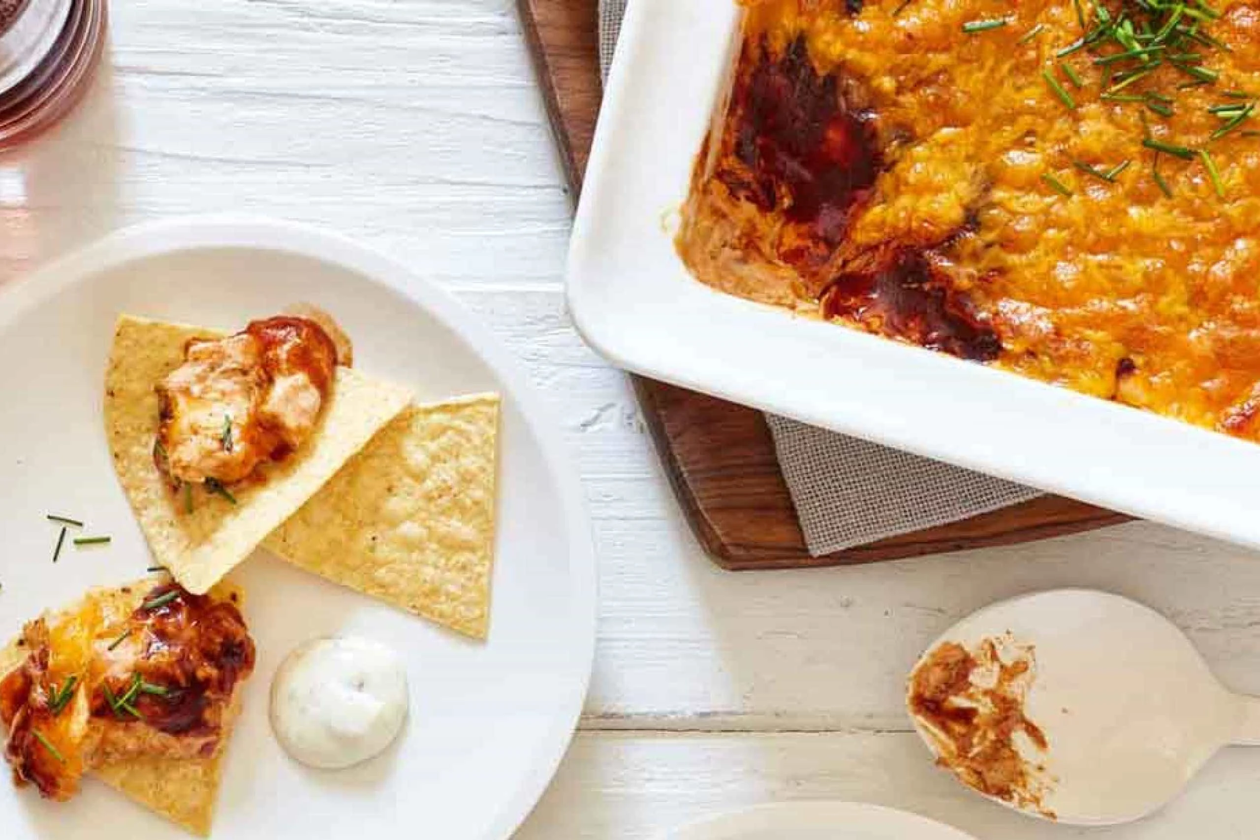 Baked BBQ Chicken Ranch Dip