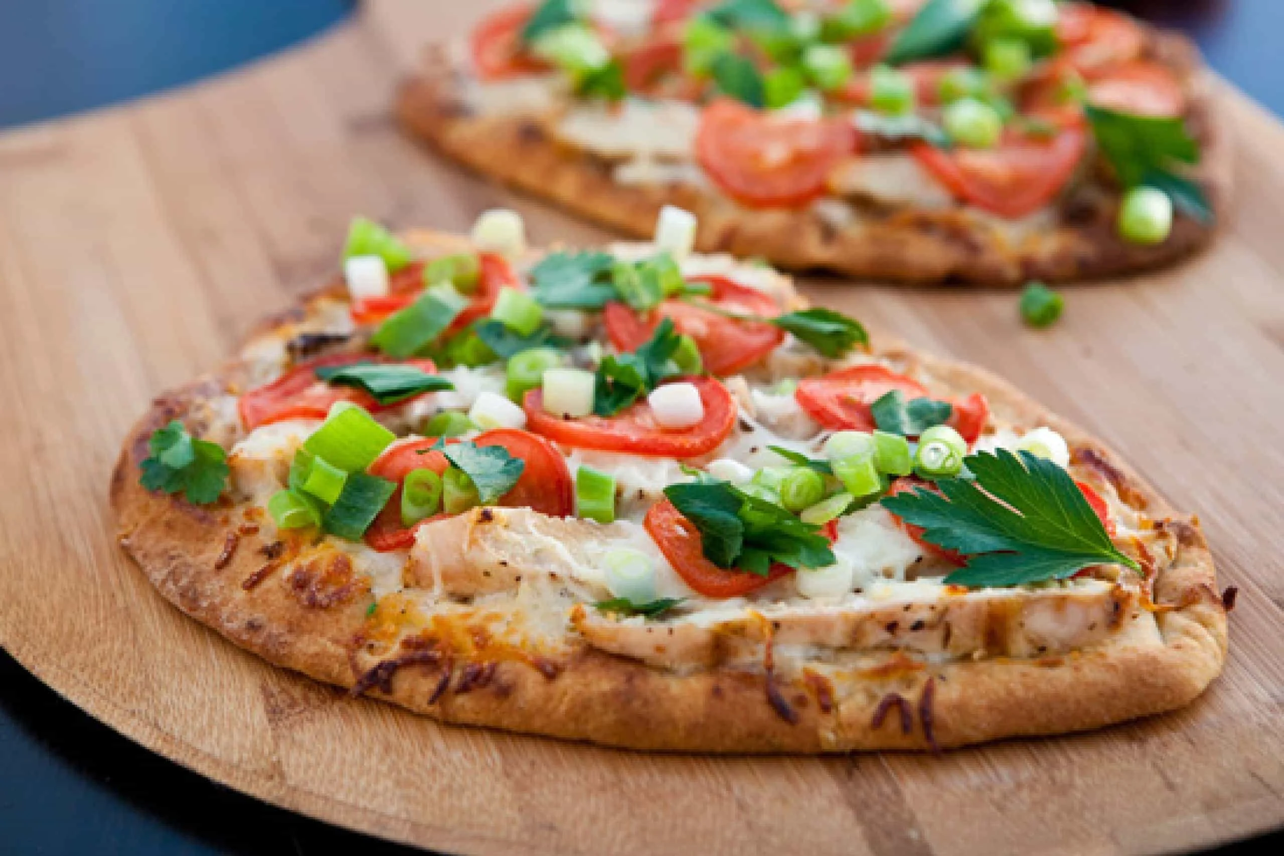 Chicken Ranch Naan Pizza