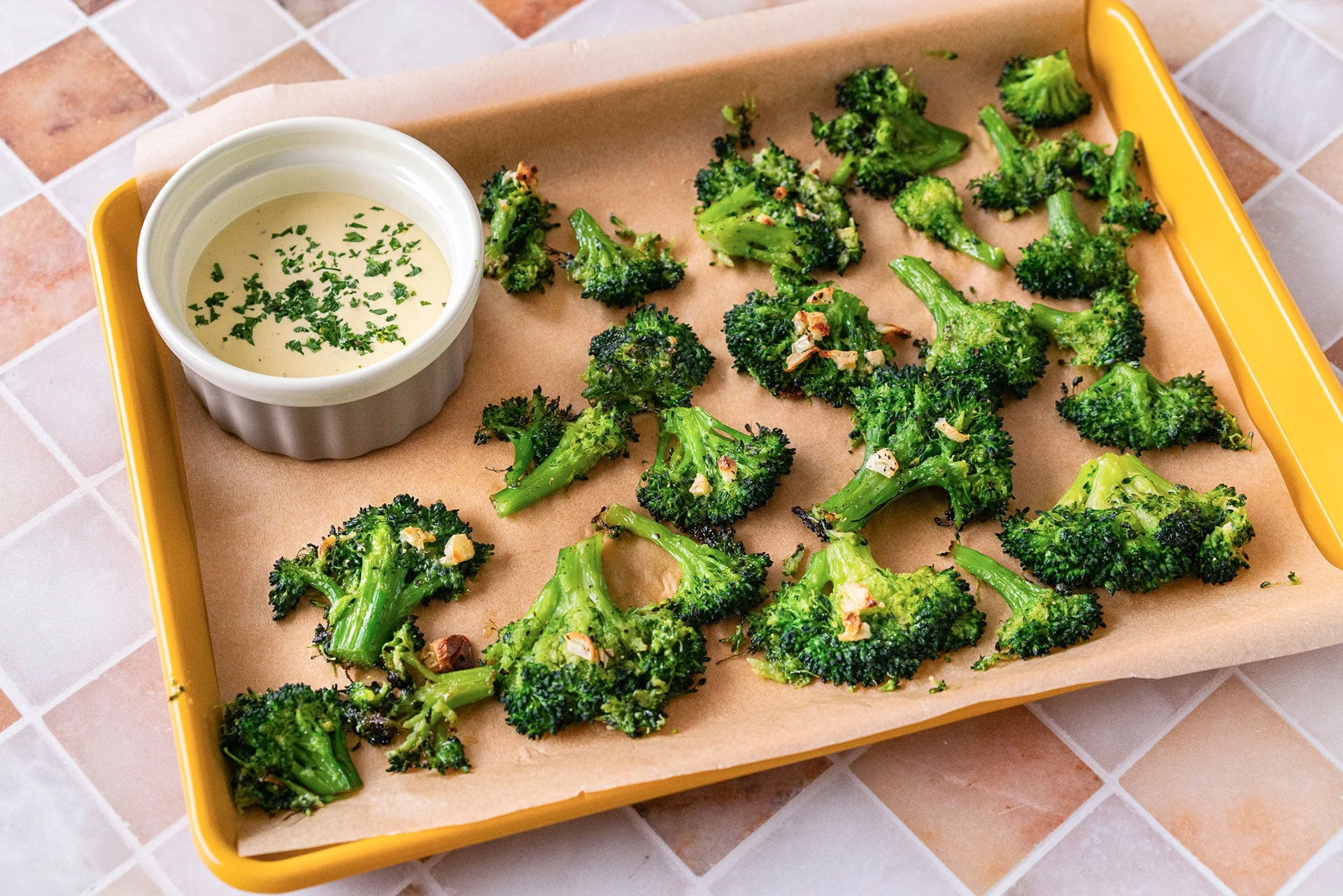 Garlic Ranch Smashed Broccoli