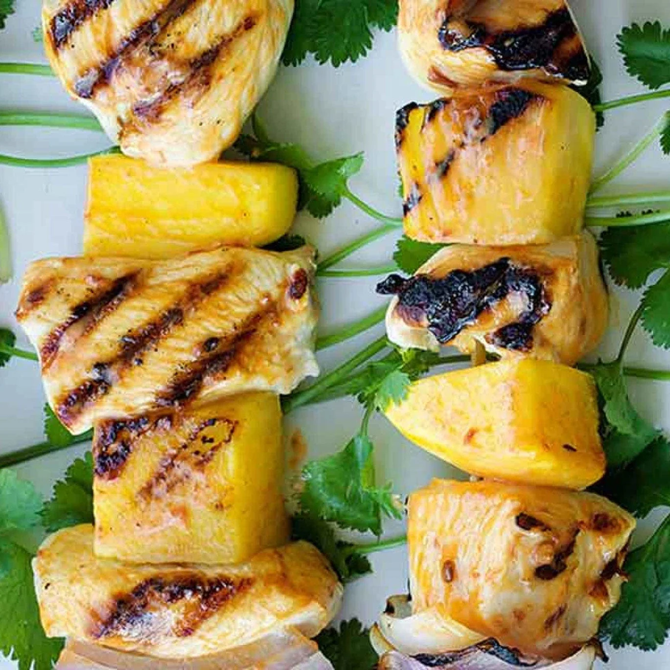 Grilled Chicken and Pineapple Skewers image