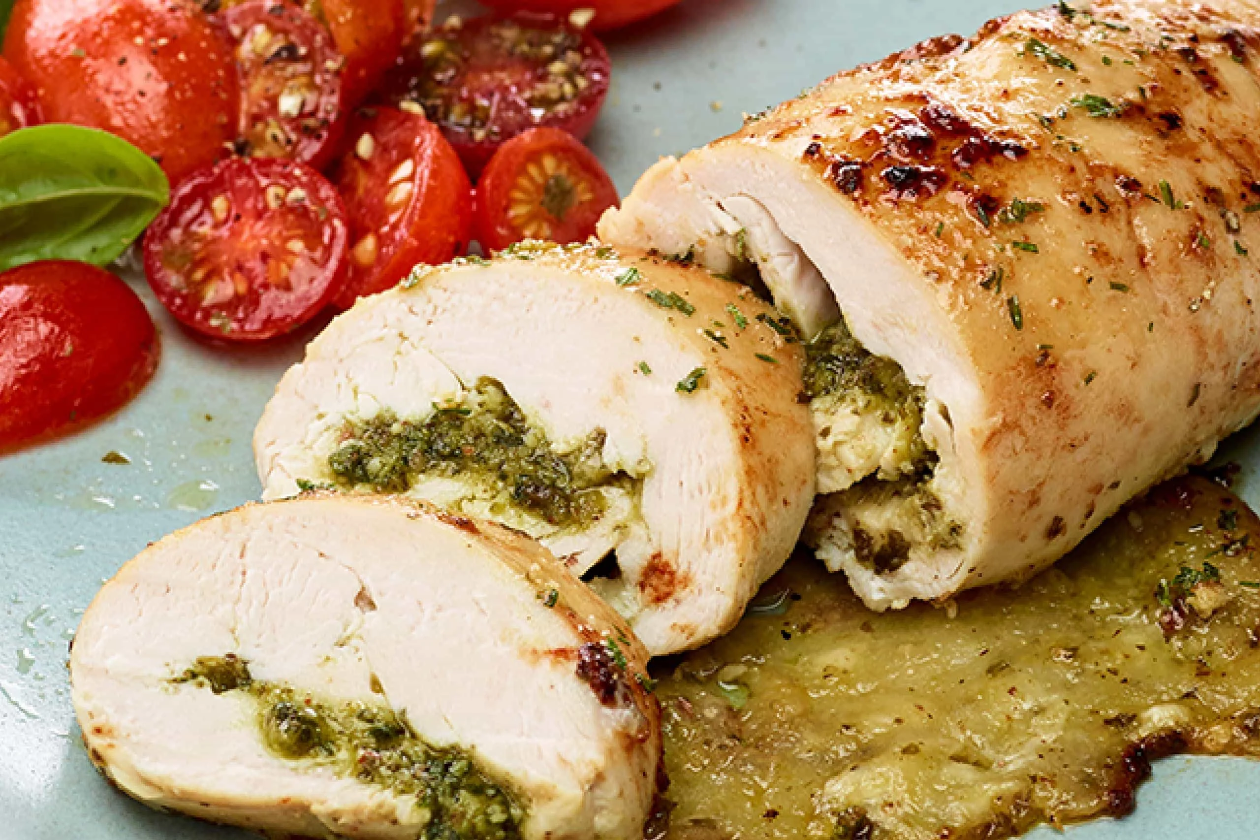 Pesto-Ranch Chicken Rolls