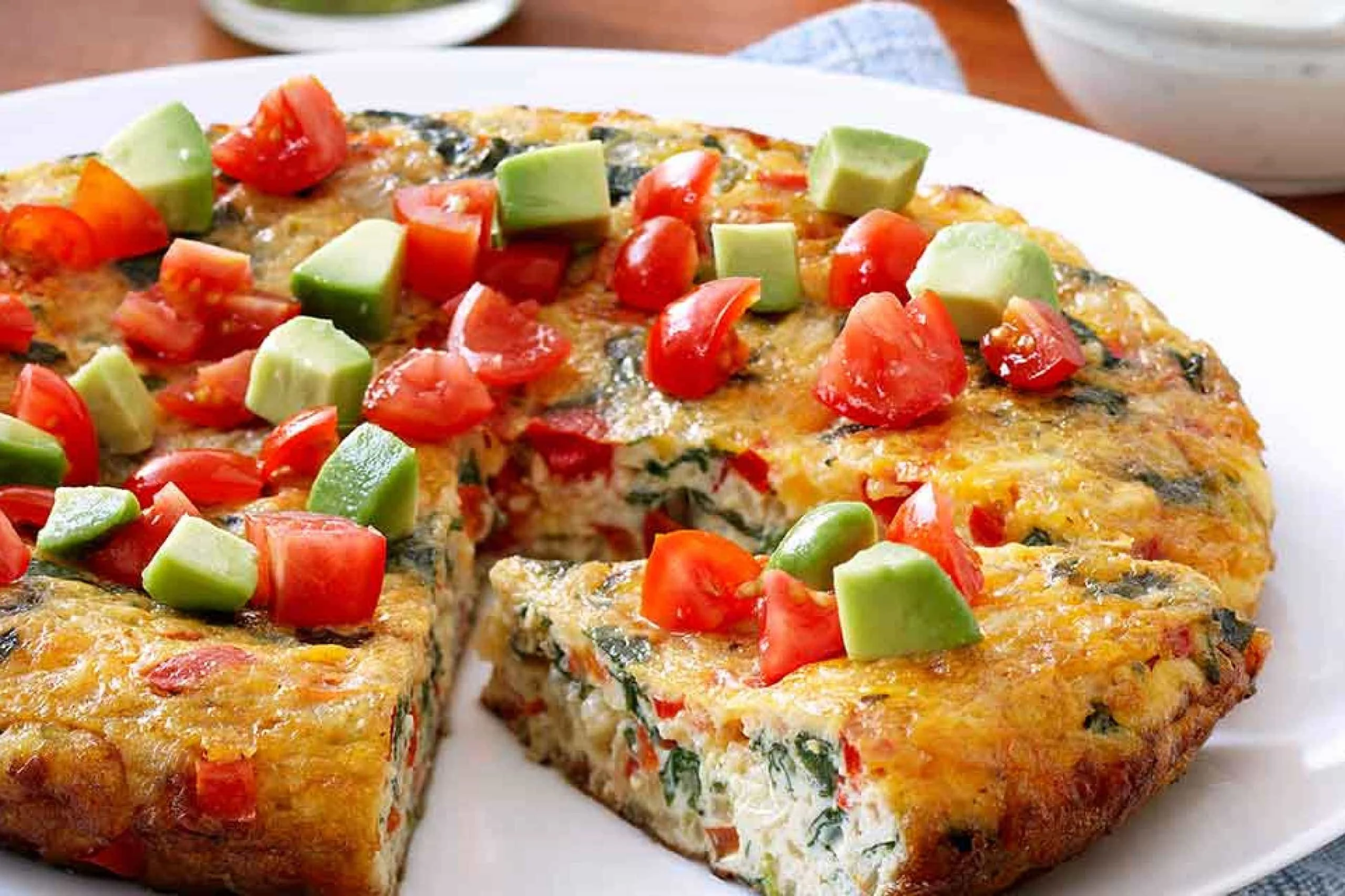 Spinach and Red Pepper Frittata image