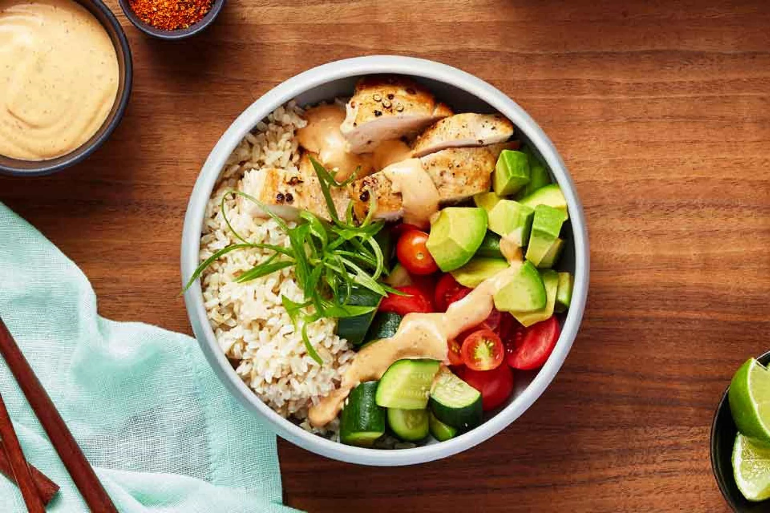 Chipotle Ranch Chicken, Avocado, Zucchini Rice Bowl image